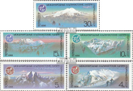 Sowjetunion 5635-5639 (kompl.Ausg.) Postfrisch 1986 Bergsteigerlager Der UdSSR - Neufs