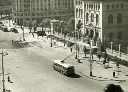 REAL PHOTO POSTCARD ZARAGOZA ESPAÑA SPAIN CARTE POSTALE CAR VOITURE TROLLEY AUTO BUS - Madrid