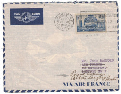 Seine Et Oise - Versailles - Lettre Avion Pour L'Angleterre - 1f75 28 Juin 1938 - 21 Juillet 1938 - Posttarife