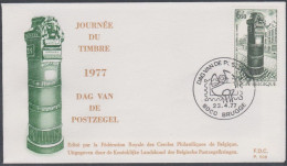 Belgique FDC 1977 1852 Journée Du Timbre Borne Postale Brugge  - 1971-1980