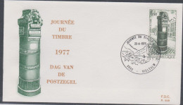 Belgique FDC 1977 1852 Journée Du Timbre Borne Postale Vielsalm - 1971-1980