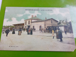 Carte Postale De Saint Pourcain Sur Sioule, La Gare (vue Extérieure) 12€ - Otros & Sin Clasificación