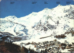 11890019 Saas-Fee Mit Mischabelkette Saas-Fee - Andere & Zonder Classificatie