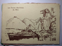 Bulletin D'Adhésion Pour "La Ligue Maritime Et D'Outre-Mer" Accompagné D'une Carte “Les Forces Maritimes Du Rhin” 1952 - Membership Cards