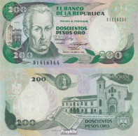 Kolumbien Pick-Nr: 429d (1. April 1989) Bankfrisch 1989 200 Pesos - Colombia