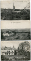 Haute Alsace LOT 3 CPA SENTHEIM Ecrite 1918 Vue De L'Eglise / Vue De Sentheim / Le Château Et La Pièce D'eau Aux Cygnes - Autres & Non Classés