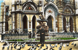 45 :  Orléans : Prêtre Nourrissant Les Pigeons Devant La Cathédrale      ///  Ref. Mai 24 ///  N° 29.747 - Orleans