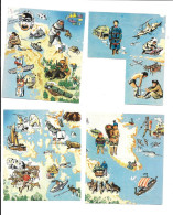 ED71 - VIGNETTES MARGARINE CEMA - ATLAS DU MONDE - GRAND NORD - GROENLAND - ESQUIMAUX - INUITS - Other & Unclassified