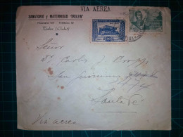 ARGENTINE, Enveloppe Appartenant Au "Sanatorium Et Maternité TRELEW" Circulant Avec Une Variété Colorée De Timbres De Ca - Used Stamps