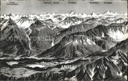 11886759 Arosa GR Panoramakarte Piz Erisch D  Aela Flueela Schwarzhorn Aelplihor - Sonstige & Ohne Zuordnung