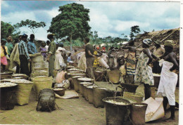 GABON. LIBREVILLE (ENVOYE DE). MARCHE D'ARACHIDES A DIBWANGUI.  .ANNEE 1993+ TEXTE + TIMBRE - Gabón