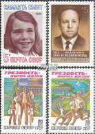 Sowjetunion 5564,5565,5566-5567 (kompl.Ausg.) Postfrisch 1985 Samantha Smith, Emanuel, Alkohol - Ungebraucht