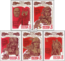 Sowjetunion 5490-5494 (kompl.Ausg.) Postfrisch 1985 40 Jahre Beendigung 2. Weltkrieg - Unused Stamps