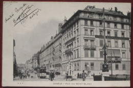 Genève / Genf - Rue Du Mont-Blanc / Strassenbahn, Tram, Grand Hotel Russie - Genève