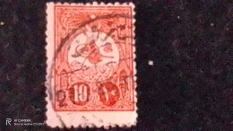 OSMANLI--1908       10   PİASTRES             DAMGALI - Used Stamps