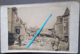 1915 Compiègne 2eme Bombardement Rue Carnot Destruction Pierre D'Ailly Ww1 Poilu 14 18 Photo - Guerre, Militaire