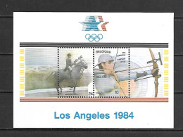 Belgium 1984 Olympic Games - LOS ANGELES MS MNH - Verano 1984: Los Angeles