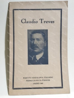 Italy Book CLAUDIO TREVES Partito Socialista Italiano Federazione Di Francia PARIS 1945. - Autres & Non Classés