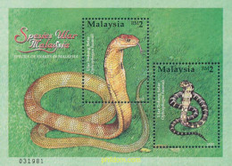 110822 MNH MALASIA 2002 SERPIENTES - Malesia (1964-...)