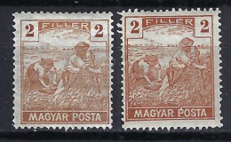 HONGRIE Ca.1916-19: Lot De Neufs*, Nuances - Used Stamps