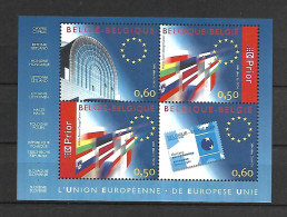 Belgium 2004 The European Union - The 10 New Members MS MNH - Ideas Europeas