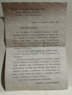 Italy Letter Italia Lettera Sindacato Fascista Giornalisti. Umberto Guglielmotti A Emilio Settimelli (futurista) 1934 - Sin Clasificación