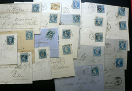 LOT DE 21 VIEILLES LETTRES ENTIERES  ADRESSEES à Mr LAGREE AVEC CORRESPONDANCE - 1849-1876: Klassik