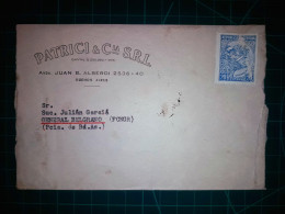 ARGENTINE, Enveloppe Appartenant à "PATRICI & Cia S.R.L." Distribué Avec Timbre Postal (bétail). Années 1960. - Used Stamps