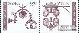 Schweden 1166-1167 Paar (kompl.Ausg.) Postfrisch 1981 Handwerkerschilder - Unused Stamps