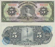 Mexiko Pick-Nr: 60h Bankfrisch 1963 5 Pesos - Mexique