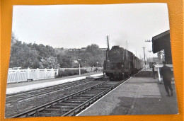 PATURAGES   -  Train En Gare  -  Photo De  J. BAZIN  (1961) - Stations With Trains