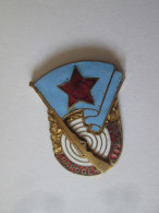 Rare! Bulgaria Insigne:Excellent Tireur Militaire 1ere Cl.an.60/Excellent Shooter Miitary 1st Class Badge 60s,dm=32x25mm - Armee