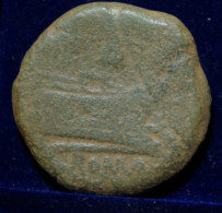 71  -  BONITO  AS  DE  JANO - SERIE SIMBOLOS -  META DE CIRCO - BC - Republic (280 BC To 27 BC)