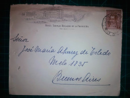 ARGENTINE, Enveloppe Appartenant à "HOTEL TERMAS ROSARIO De La FRONTERA" Circulée Avec Timbre-postal (Mariano Moreno). A - Gebruikt