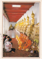 THAILANDE.. BANGKOK (ENVOYE DE). " A RELIGIOUS CEREMONY PAR THAI BUDDHIST ". ANNEE 1987 + TEXTE + TIMBREs - Tailandia