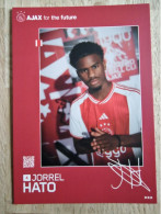 Card Jorrel Hato - Ajax Amsterdam - 2023-2024 - Football - Soccer - Voetbal - Fussball - Sparta Rotterdam - Fussball