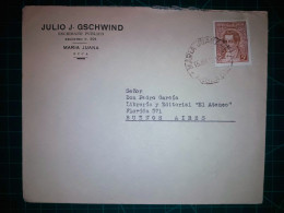 ARGENTINE, Enveloppe Appartenant à "JULIO J: GSCHWIND, Notaire Public" Circulée Avec Timbre-postal (Mariano Moreno). Ann - Usados