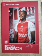 Card Steven Bergwijn - Ajax Amsterdam - 2023-2024 - Football - Soccer - Voetbal - Fussball - Tottenham Hotspur PSV - Soccer