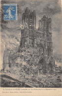 51-REIMS-CATHEDRALE INCENDIEE-N°T2405-C/0173 - Reims