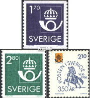 Schweden 1379-1380,1381 (kompl.Ausg.) Postfrisch 1986 Postemblem, Schwedische Post - Unused Stamps