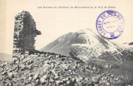 63-MONTRODEIX-RUINES DU CHÂTEAU-N°T2405-F/0375 - Autres & Non Classés