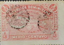 OH) 1900 DOMINICAN REPUBLIC, MAP, ERROR,  USED, EXCELLENT CONDITION - República Dominicana