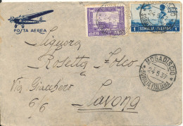 Somalia (Italiana) Air Mail Cover Sent To Savona Mogadiscio 24-5-1937 - Somalië