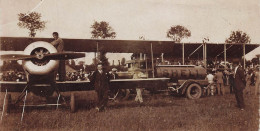 Aviation * Avion Marque Type Modèle ? & Aviateur * Aérodrome Meeting Course Camion SHELL * Photo Ancienne 11x6cm - ....-1914: Precursores