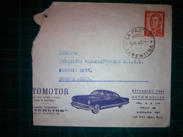 ARGENTINE, Enveloppe Appartenant à "AUTOMOTOR, Respuestos Para Automoviles" Circulée Avec Timbre-postal (San Martin). An - Gebraucht