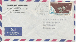 French Somalia Air Mail Cover Sent To Denmark Djibouti 3-1-1968 Single Franked Nice Postmark - Storia Postale