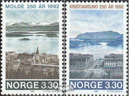 Norwegen 1098-1099 (kompl.Ausg.) Postfrisch 1992 Molde Und Kristiansund - Unused Stamps