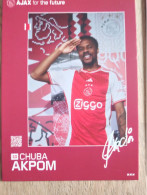 Card Chuba Akpom - Ajax Amsterdam - 2023-2024 - Football - Soccer - Voetbal - Fussball - Arsenal PAOK Middlesbrough Hull - Football