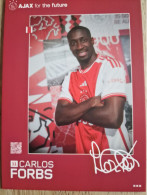 Card Carlos Forbs - Ajax Amsterdam - 2023-2024 - Football - Soccer - Voetbal - Fussball - Manchester City Sporting CP - Fussball