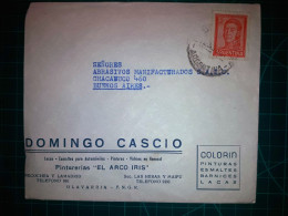 ARGENTINE, Enveloppe Appartenant à "DOMINGO CASCIO, Laques, Peintures Et émaux Pour Automobiles" Circulée Avec Timbre-po - Usados
